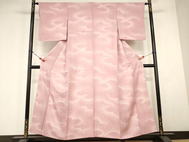 平和屋着物■上質な小紋 作家物 花区曇 氷割れ雲重ね文 暈し染め 正絹 逸品 AABJ5222br