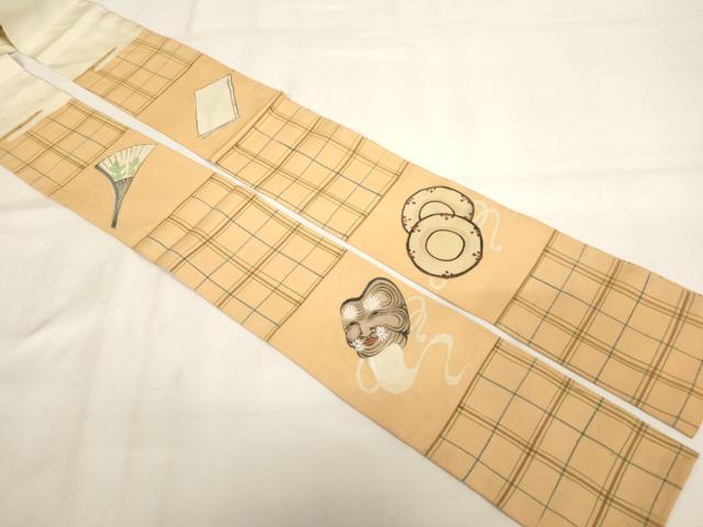 平和屋着物∵女の子 子供 長襦袢 袷 象牙色 逸品 AABJ5358ja