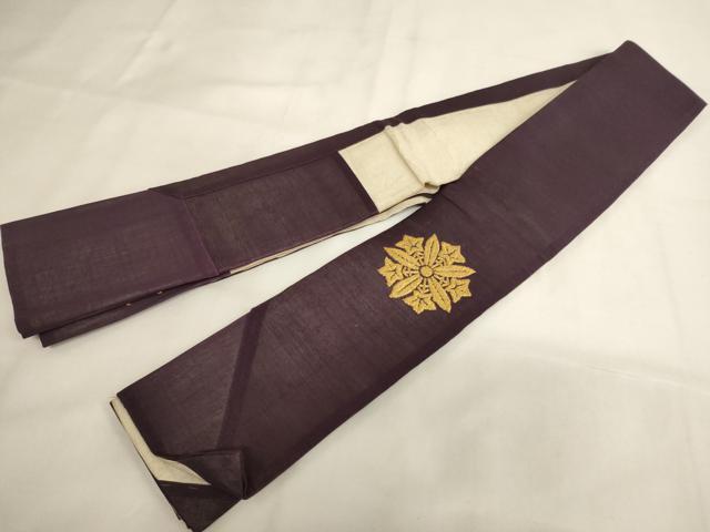 平和屋本店▼夏物 座具 刺繍 竜胆車 金糸 法衣 寺院 仏具 仏教 僧侶 神職 装束 AABJ5419ja