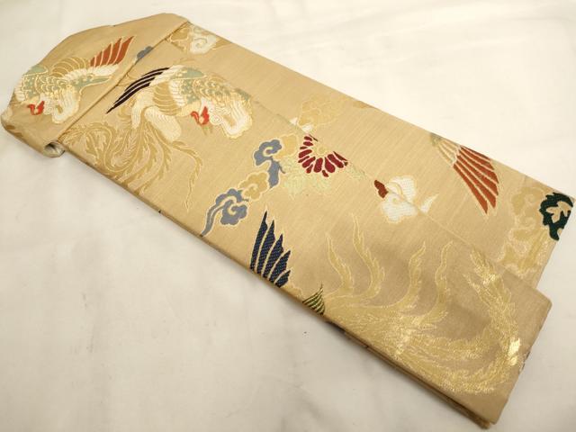 平和屋本店▼帽子 金襴 鳳凰花文 法衣 寺院 仏具 仏教 僧侶 神職 装束 AABJ5539ja