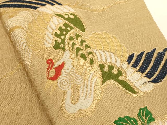 平和屋本店▼帽子 金襴 鳳凰花文 法衣 寺院 仏具 仏教 僧侶 神職 装束 AABJ5539ja