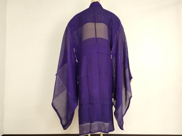 平和屋本店▼夏物 法衣 色衣 紗 菖蒲色地 大重法衣店謹製 寺院 仏具 仏教 僧侶 神職 装束 AABJ5546ja