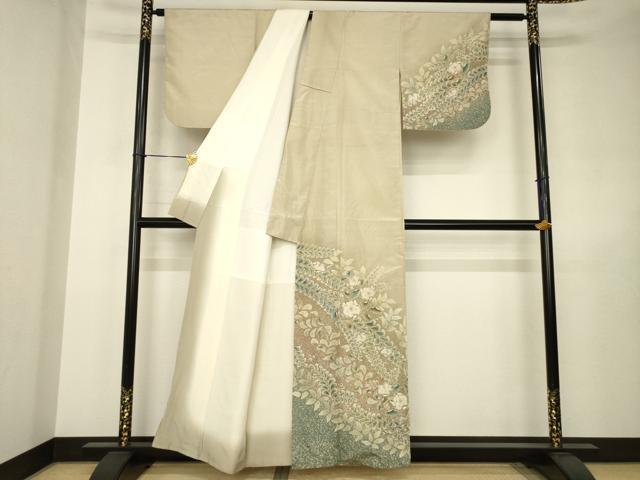 平和屋着物●本場大島紬 染大島 訪問着 辻が花 舞花文 暈し染め 正絹 逸品 AABJ5721ck