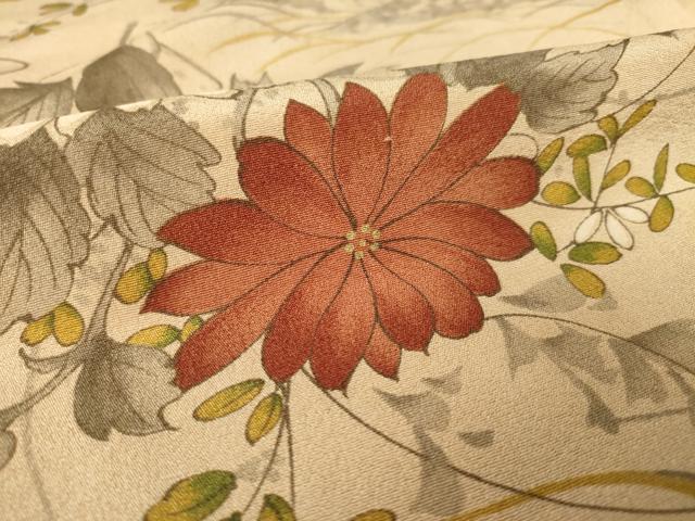 平和屋着物●上質な小紋 流水花文 正絹 逸品 AABJ5727ck