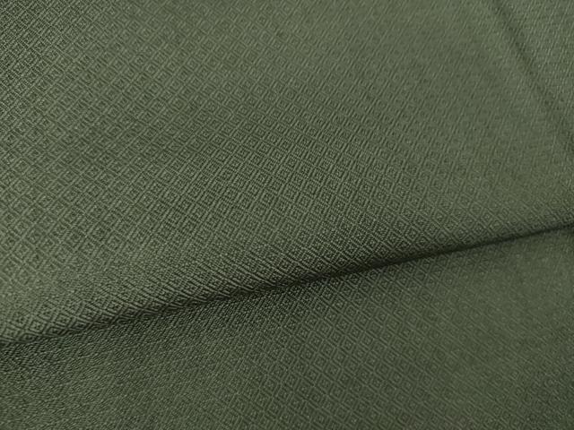 平和屋着物●男性 お召 アンサンブル まるまなこ 千歳茶色 正絹 逸品 AABJ5733ck