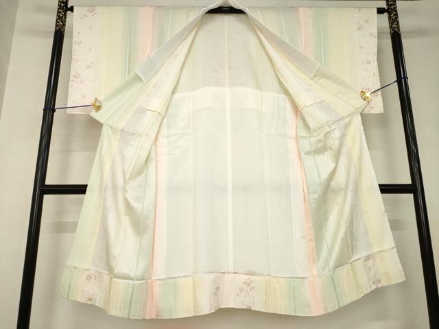 平和屋着物●長襦袢 無双仕立て 花間道 暈し染め 正絹 逸品 AABJ5736ck