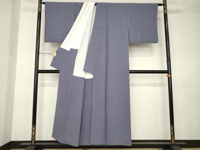 平和屋着物●上質な色無地 紫苑色 正絹 逸品 AABJ5741ck