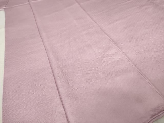 平和屋着物●上質な色無地 菱地紋 紅藤色 正絹 逸品 AABJ5742ck