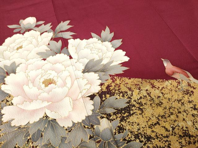平和屋着物●豪華振袖 枝垂れ花文 正絹 逸品 AABJ5748ck