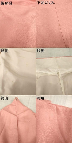 平和屋着物●上質な色無地 作家物 甚三紅色 正絹 逸品 AABJ5763ck