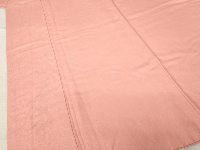 平和屋着物●上質な色無地 作家物 甚三紅色 正絹 逸品 AABJ5763ck