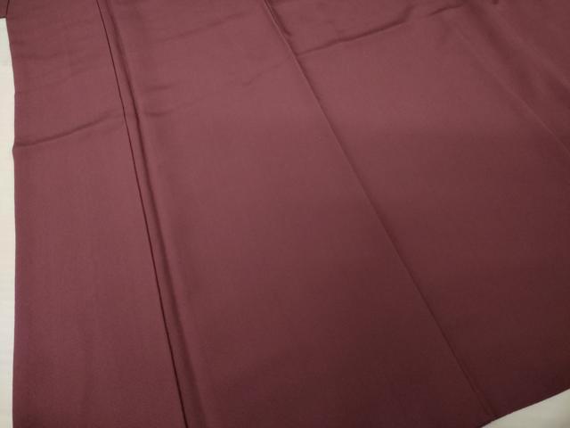 平和屋着物●本草木染作家 瑞鳳 色無地 紫鳶色 正絹 逸品 AABJ5772ck