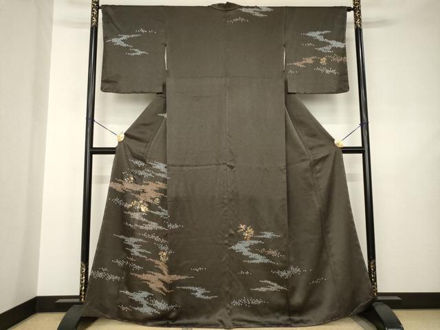 平和屋着物●創業460年・千總 訪問着 絞り 刺繍 鴛鴦花文 正絹 逸品 未使用 AABJ5776ck