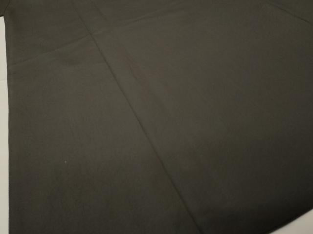 平和屋着物●男性 お召 檳榔子染色 キングサイズ 正絹 逸品 AABJ5785ck