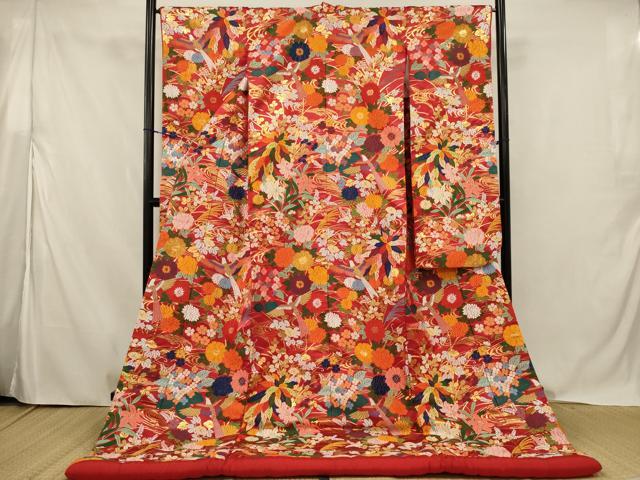 平和屋本店●色打掛 和装 婚礼 結婚式 花嫁 神社挙式 唐織 花鳥文 金糸 逸品 AABJ5808ou