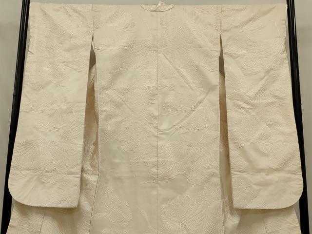 平和屋本店●白打掛 白無垢 和装 婚礼 結婚式 花嫁 神社挙式 刺繍 唐織 飛鶴松文 逸品 AABJ5840ou