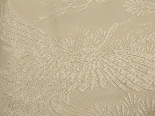 平和屋本店●白打掛 白無垢 和装 婚礼 結婚式 花嫁 神社挙式 刺繍 唐織 飛鶴松文 逸品 AABJ5840ou