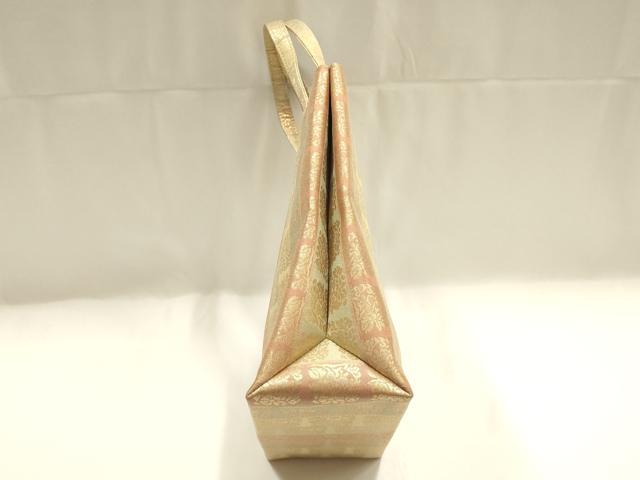 平和屋着物▼和装小物 和装バッグ ハンドバッグ トートバッグ 間道 金糸 逸品 AABJ5843ay