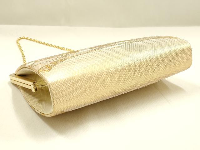 平和屋着物▼和装小物 和装バッグ・草履セット 佐賀錦 ハンドバッグ クラッチバッグ 蔓帯 扇 金銀糸 逸品 AABJ5854ay