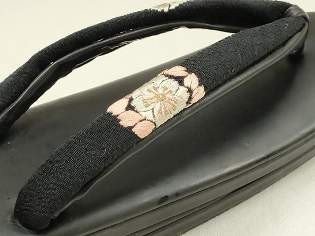 平和屋着物▼和装小物 和装草履 刺繍 桜 金糸 逸品 AABJ5857ay