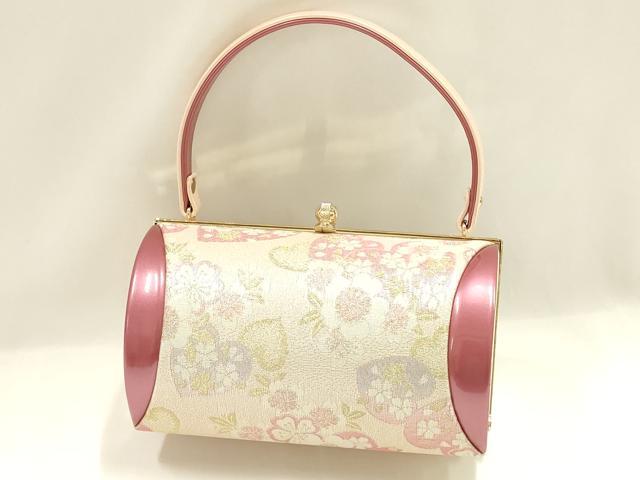 平和屋着物▼和装小物 和装バッグ 振袖用 ハンドバッグ 花柄 金銀糸 逸品 AABJ5865ay