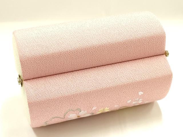 平和屋着物▼和装小物 和装バッグ 振袖用 ハンドバッグ 刺繍 花柄 桜 金銀糸 逸品 AABJ5868ay