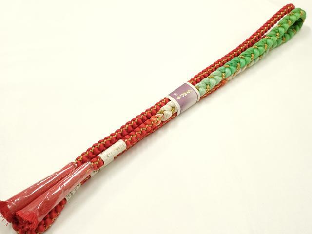 平和屋本店●和装小物 振袖用帯締め・帯揚げセット 総絞り 金糸 暈し 逸品 未使用 AABJ5895ay