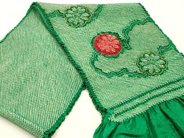 平和屋本店●和装小物 振袖用帯締め・帯揚げセット 総絞り 雲 菊 金糸 金彩 あい美苑 逸品 AABJ5900ay
