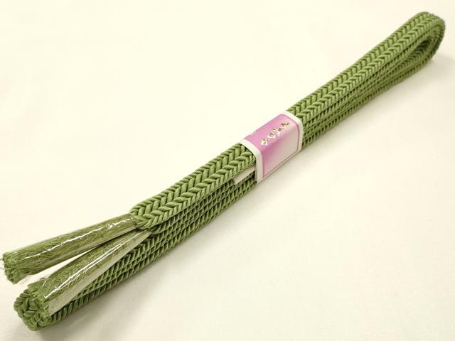 平和屋着物●和装小物 帯締め・帯揚げセット 平組 柄絞り 笹竹文 逸品 未使用 AABJ5902ay