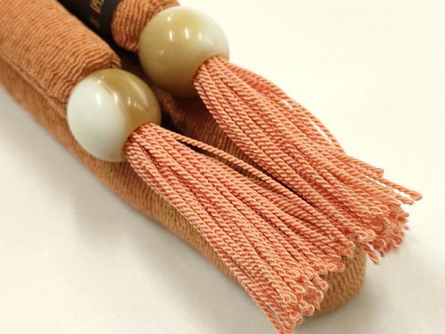 平和屋着物●ファッションデザイナー 花井幸子 和装小物 帯締め 丸ぐけ 金彩 shuko 飾り玉 撚り房 逸品 未使用 AABJ5959ay
