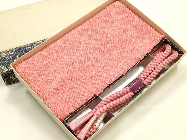 平和屋着物●和装小物 帯締め・帯揚げセット 丸組 総絞り さが美扱い 逸品 未使用 AABJ5965ay