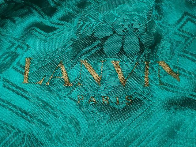 平和屋着物●LANVIN 和装小物 帯締め・帯揚げセット チェーン 総絞り 斜縞 金彩 金銀糸 逸品 未使用 AABJ5971ay