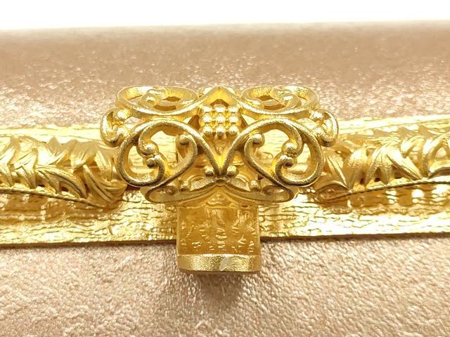 平和屋着物●和装小物 和装バッグ ハンドバッグ 霞文 金彩 逸品 AABJ5978ay