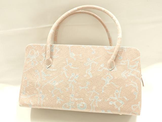 平和屋着物●和装小物 和装バッグ ハンドバッグ 利休バッグ ピクトグラム 逸品 AABJ5979ay