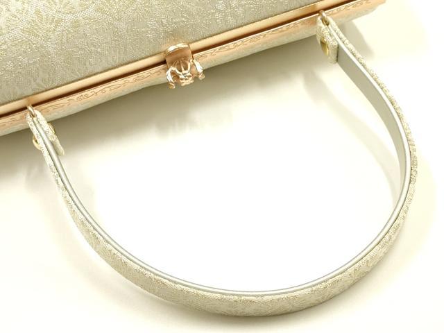 平和屋着物●和装小物 和装バッグ ハンドバッグ 花柄 金銀糸 逸品 AABJ5982ay