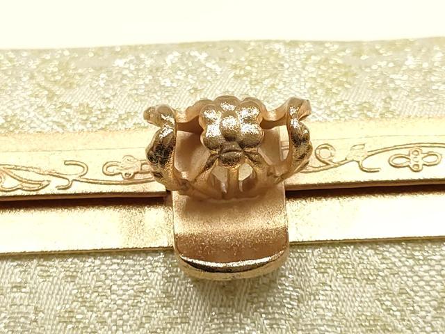 平和屋着物●和装小物 和装バッグ ハンドバッグ 花柄 金銀糸 逸品 AABJ5982ay