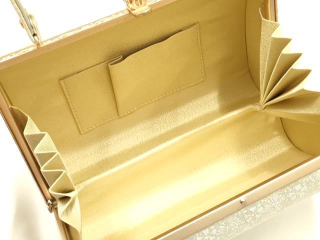 平和屋着物●和装小物 和装バッグ ハンドバッグ 花柄 金銀糸 逸品 AABJ5982ay