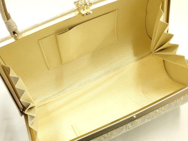 平和屋着物●和装小物 和装バッグ ハンドバッグ 蜀江花文 金糸 逸品 AABJ5985ay