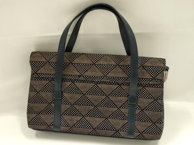 平和屋着物●甲州印傳 印傳屋 和装小物 和装バッグ ハンドバッグ 鱗模様 マグネット式 逸品 AABJ5988ay