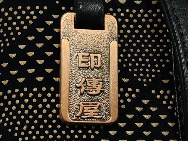 平和屋着物●甲州印傳 印傳屋 和装小物 和装バッグ ハンドバッグ 鱗模様 マグネット式 逸品 AABJ5988ay
