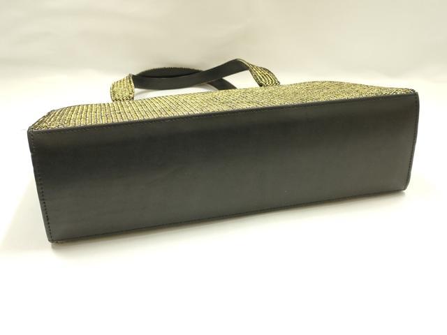 平和屋着物●和装小物 和装バッグ ハンドバッグ 網代 金糸 逸品 AABJ5989ay