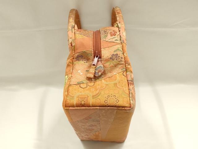 平和屋着物●和装小物 和装バッグ ハンドバッグ 利休バッグ 切嵌 名物裂 金糸 逸品 AABJ5991ay