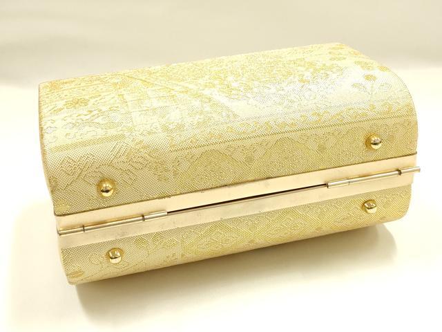 平和屋着物●和装小物 和装バッグ 佐賀錦 ハンドバッグ 吉祥模様 金糸 逸品 AABJ5993ay