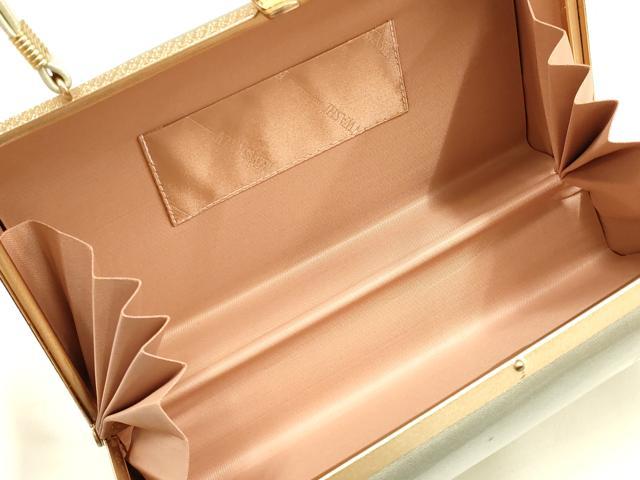 平和屋着物●和装小物 和装バッグ 金鷲本舗 東京謹製 キンワシ印 ハンドバッグ 螺鈿 地紙花文 金銀彩 逸品 AABJ5997ay