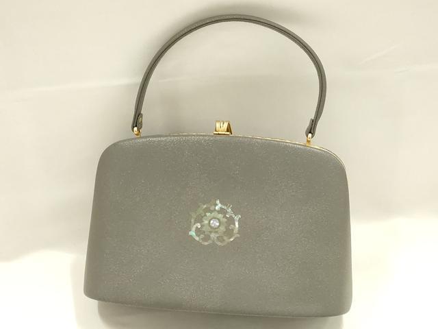 平和屋着物●和装小物 和装バッグ ハンドバッグ 螺鈿 向かい鳥花文 逸品 AABJ5999ay