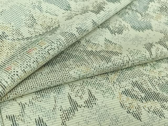 平和屋着物▽上質な紬 単衣 風景文 正絹 逸品 AABJ6007jh