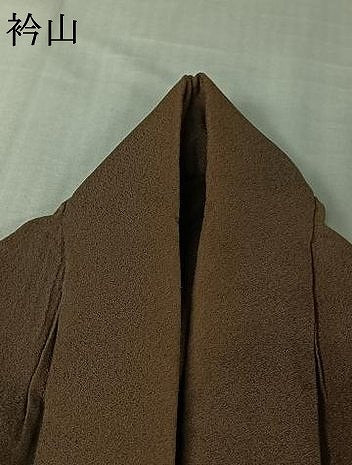 平和屋着物▽男性 お召 単衣 媚茶色 正絹 逸品 AABJ6008jh