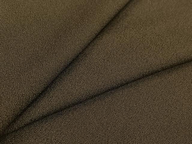 平和屋着物▽男性 お召 単衣 媚茶色 正絹 逸品 AABJ6008jh