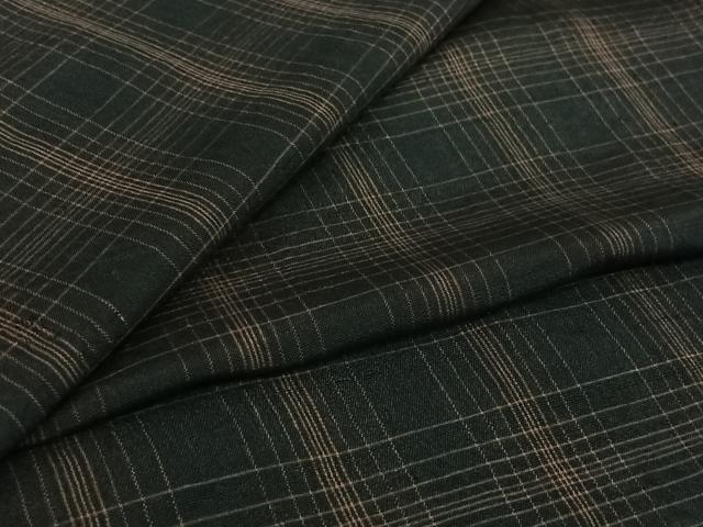平和屋着物*夏物 紬 格子 正絹 逸品 AABJ6021jh