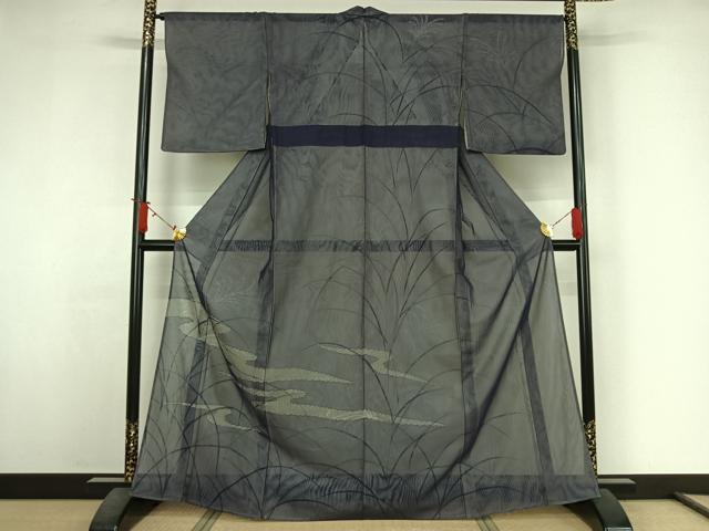 平和屋着物▽訪問着 無双 紗袷 紗×紗 手描き 薄文 正絹 逸品 AABJ6033jh